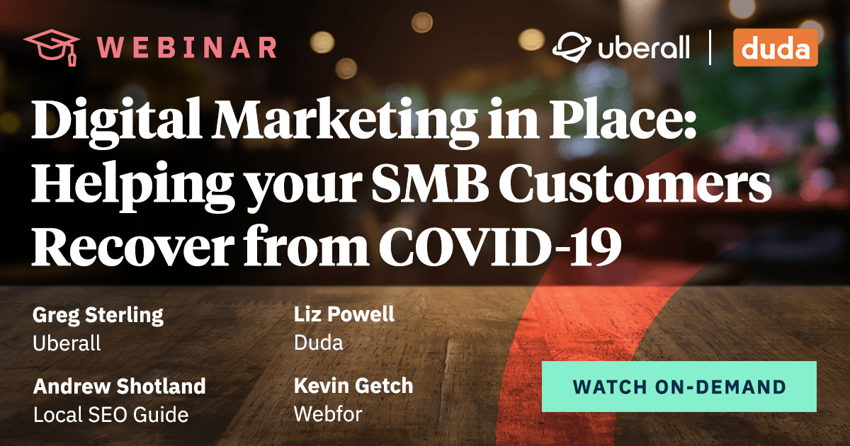 Digital Marketing in Place: Helping Your SMB Customers Recover from COVID-19