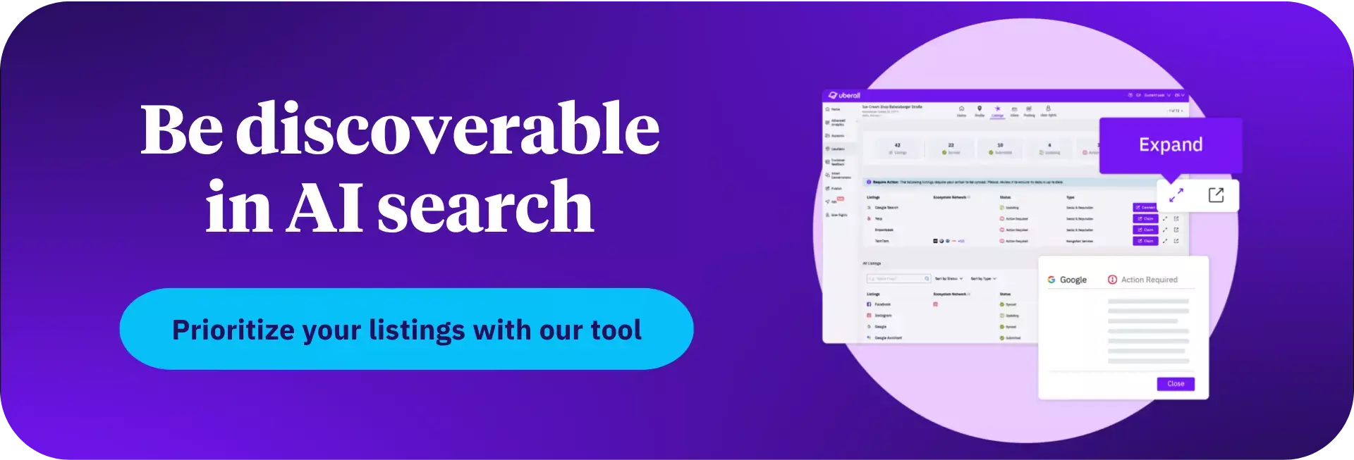 banner to listings product