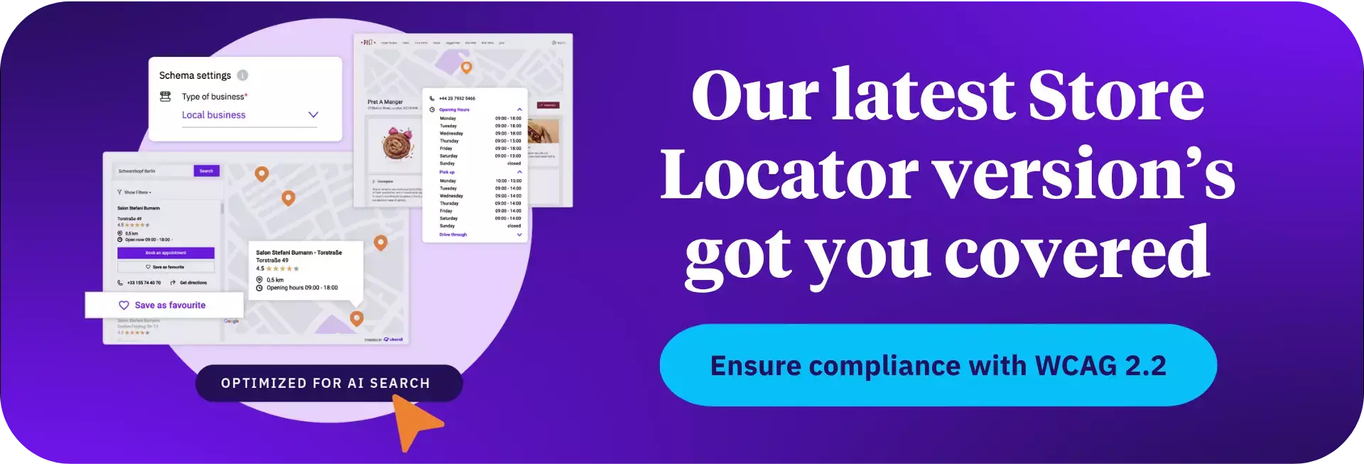 banner to locator pages product page