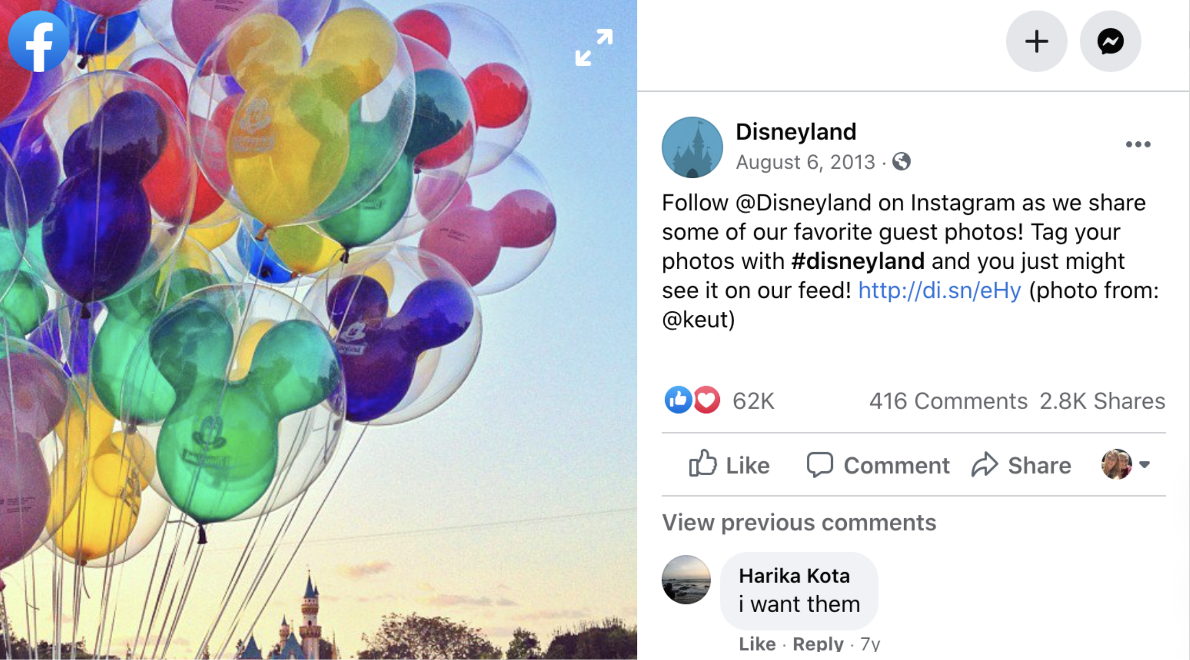 Marketing for Instagram - Disneyland