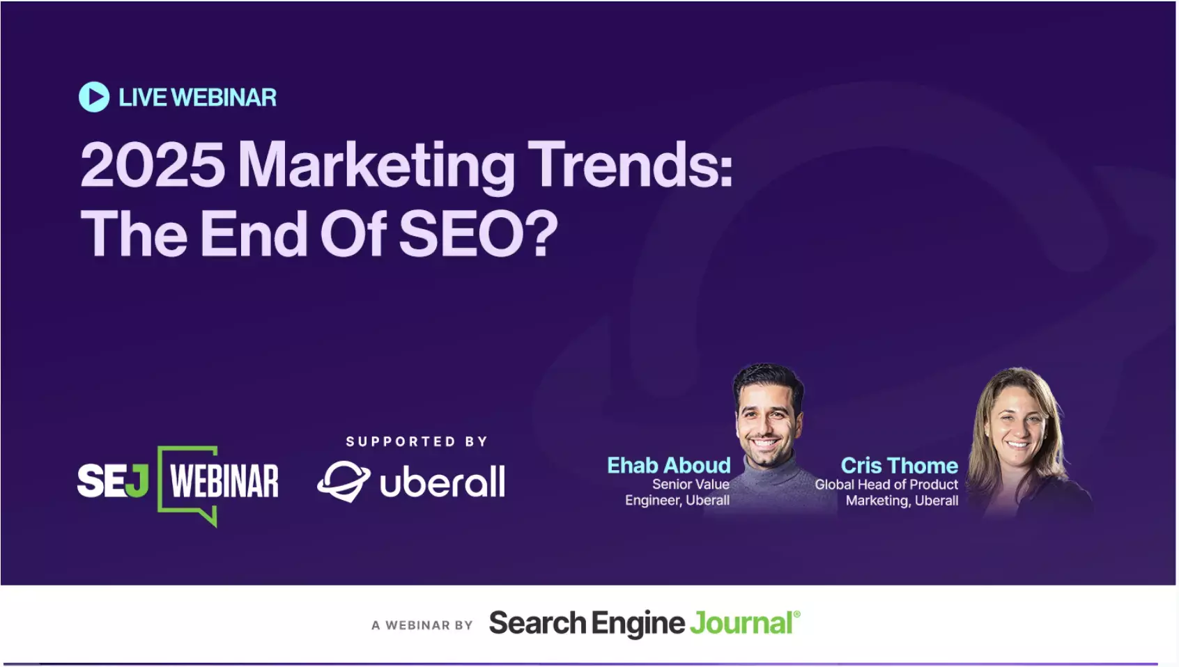 banner to SEJ webinar on the end of SEO