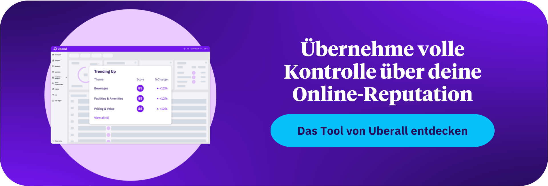 Banner zu Uberall Bewertungtool