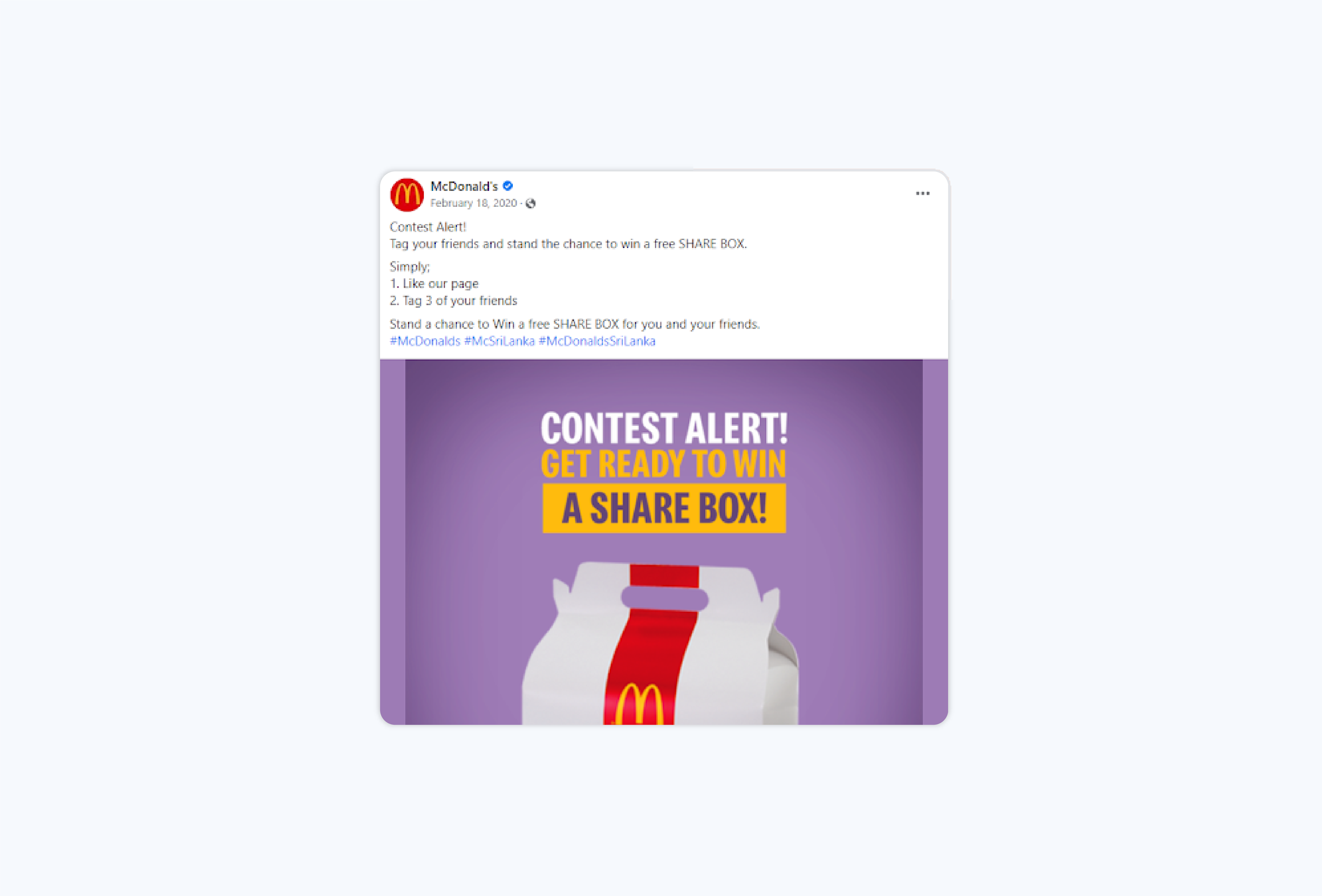 Local Social Media Contests Idea