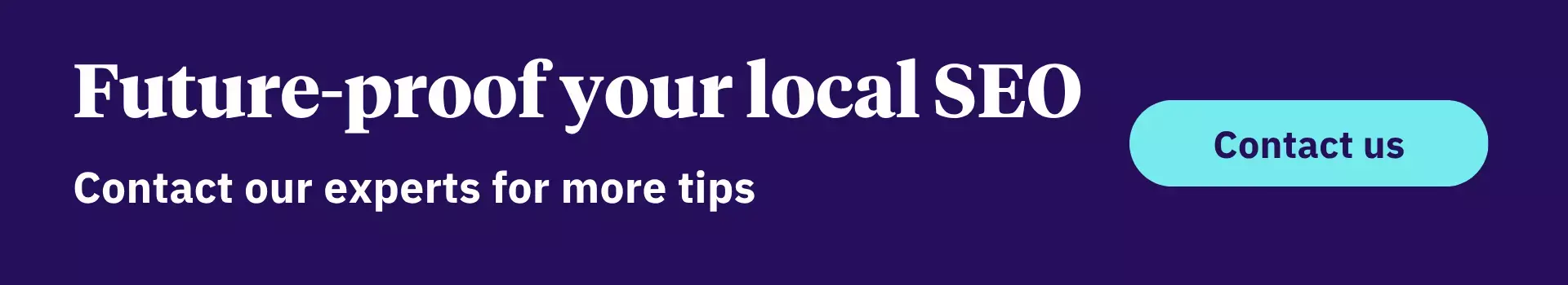 banner leading to contact us page for local seo audit