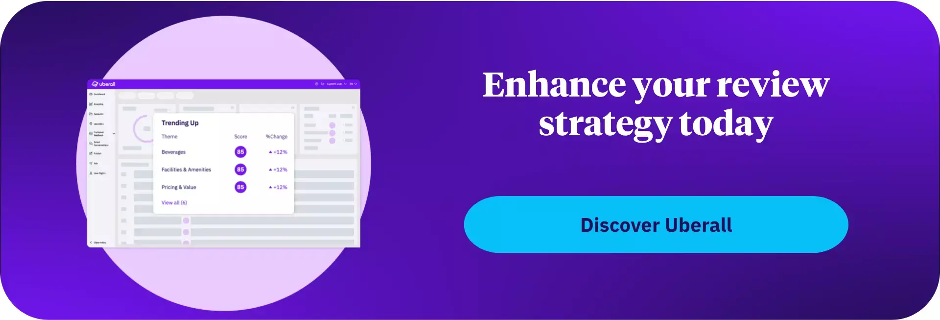 banner to review management tool product page