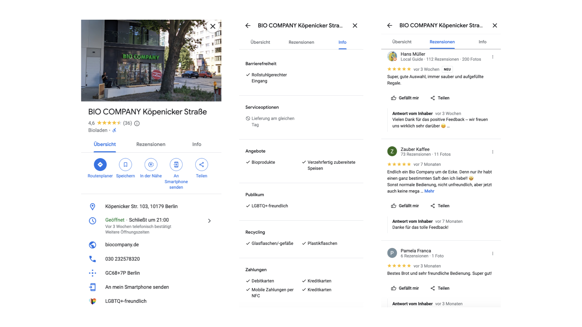 Uberall Case Study BIO COMPANY Google Unternehmensprofil