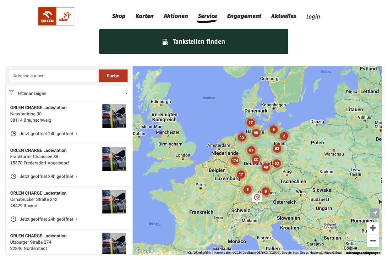 Uberall Case Study ORLEN Store Locator